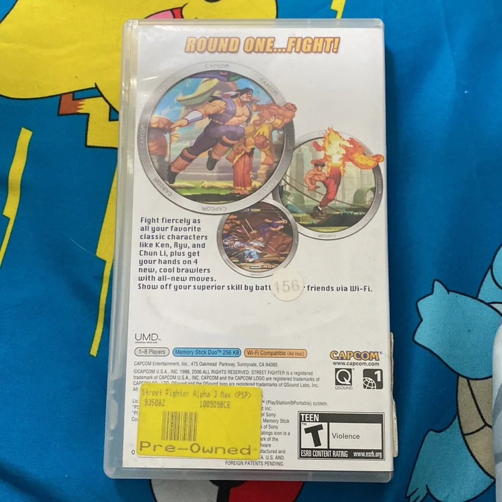 Sony PSP Streetfighter Alpha Max 3 CASE ONLY